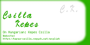 csilla kepes business card